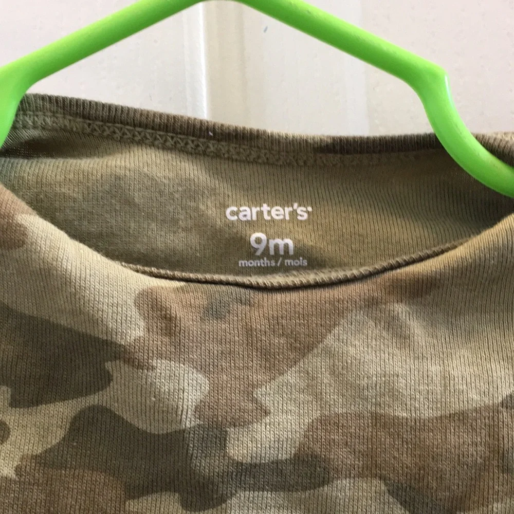 Carters camo look one piece 9 months